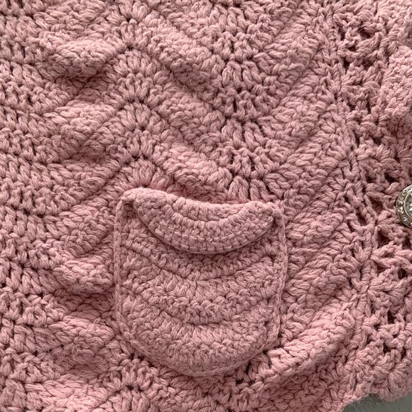 Pink Cropped Cardigan - Picture 3 of 6